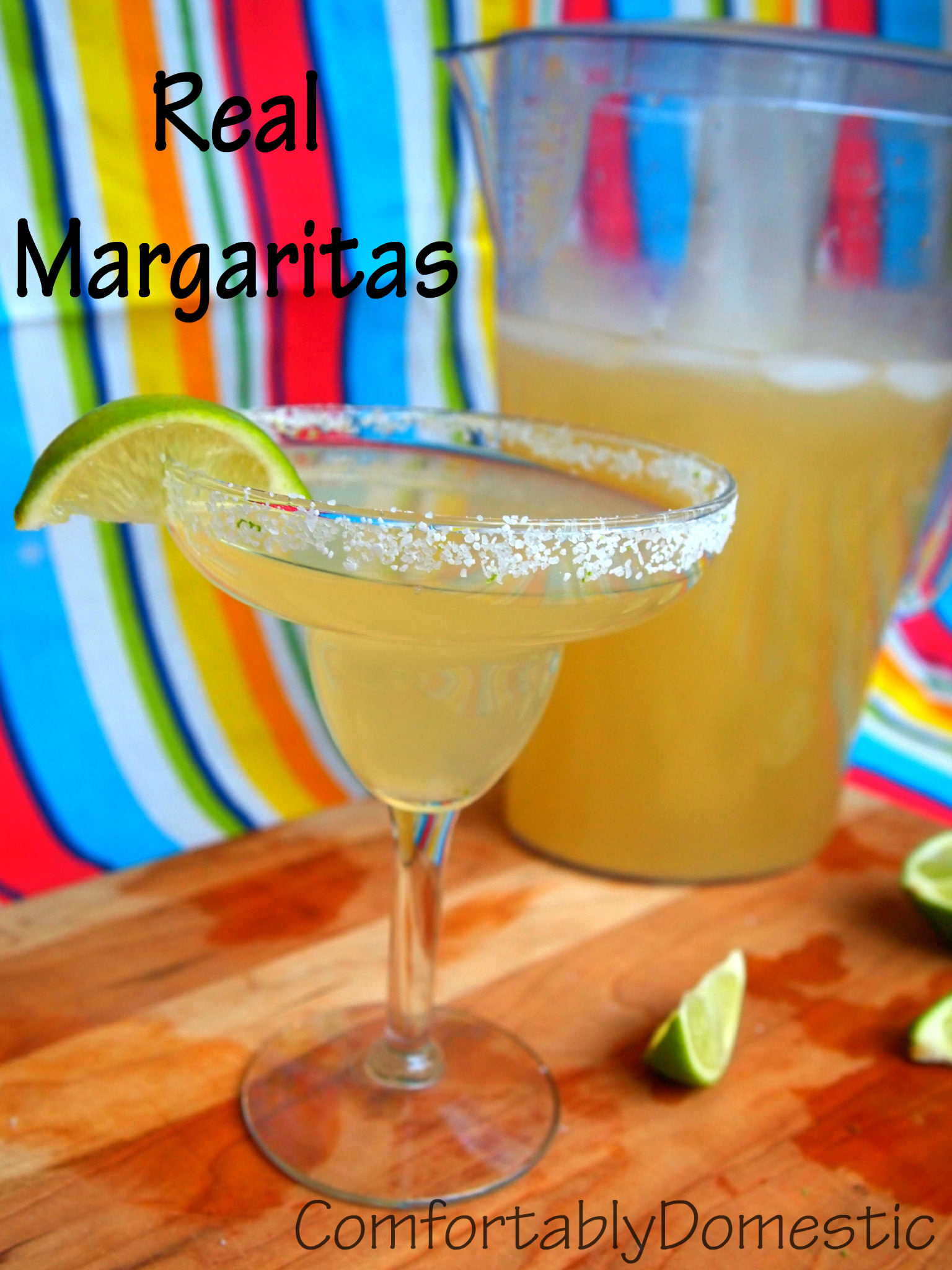 REAL Margaritas, made with homemade sour mix, are the perfect way to celebrate Cinco de Mayo or the Kentucky Derby.