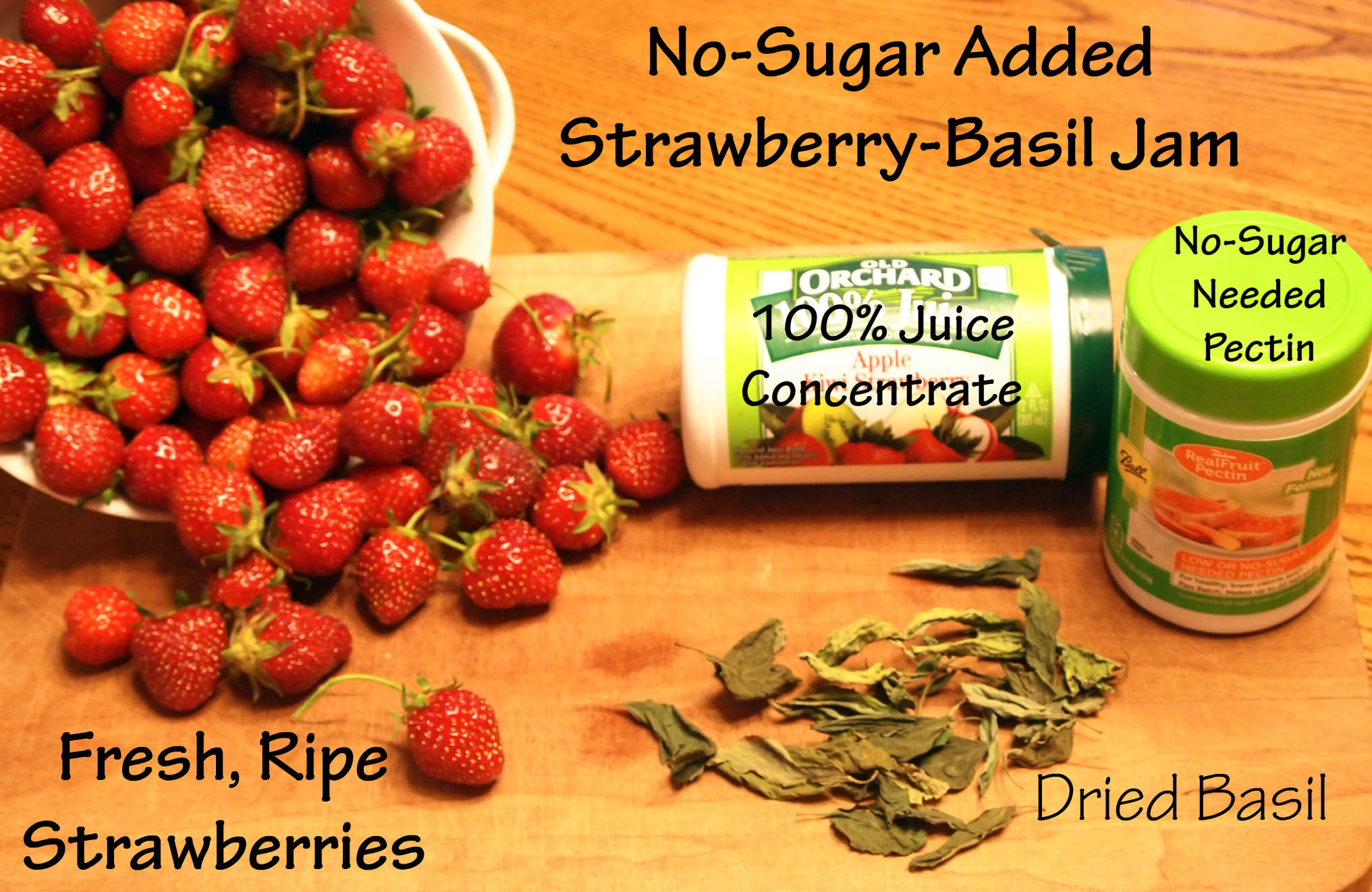 No sugar added strawberry-basil jam transforms summer's freshest strawberries and fresh basil into a delicious, naturally sweetened condiment. | ComfortablyDomestic.com